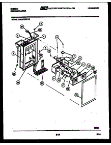 07 - Ice Door, Dispenser And Water Tank parts for Frigidaire Refrigerator RS22F9WS1G from AppliancePartsPros.com