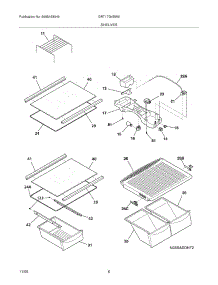 07 - Shelves parts for Gibson Refrigerator GRT17G4BW6 from AppliancePartsPros.com