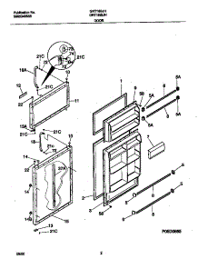 02 - Door parts for Frigidaire Refrigerator GRT18SJHD2 from AppliancePartsPros.com
