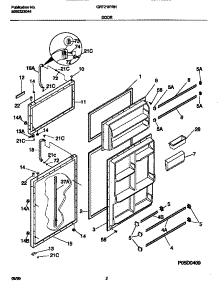 03 - Doors parts for Frigidaire Refrigerator GRT21IPRHD0 from AppliancePartsPros.com