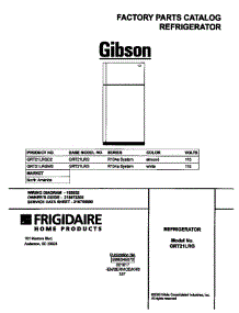Cover parts for Gibson Refrigerator GRT21LRGW2 from AppliancePartsPros.com