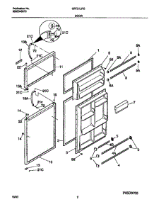 Door parts for Gibson Refrigerator GRT21LRGW2 from AppliancePartsPros.com