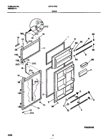 02 - Door parts for Frigidaire Refrigerator GRT21PRCD2 from AppliancePartsPros.com
