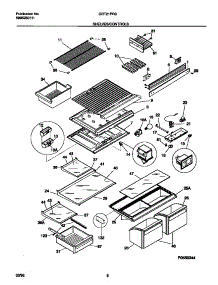 04 - Shelves / Controls parts for Frigidaire Refrigerator GRT21PRCD2 from AppliancePartsPros.com