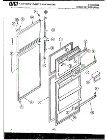 02 - Door Parts parts for Frigidaire Refrigerator RD17F3YT3A from AppliancePartsPros.com