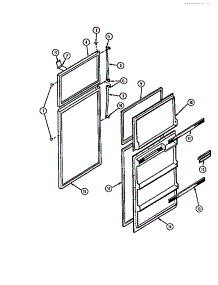 02 - Door parts for Frigidaire Refrigerator RT12C2WS2A from AppliancePartsPros.com
