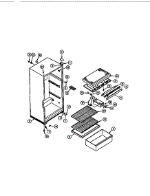 03 - Cabinet parts for Frigidaire Refrigerator RT12C2ES2A from AppliancePartsPros.com