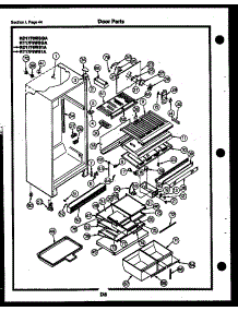 22 - Door Parts parts for Frigidaire Refrigerator RD17F9WS1A from AppliancePartsPros.com