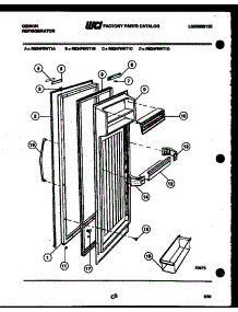 03 - Refrigerator Door Parts parts for Frigidaire Refrigerator RS24F9WT1C from AppliancePartsPros.com