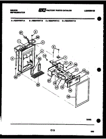 07 - Ice Door, Dispenser And Water Tank parts for Frigidaire Refrigerator RS24F9WT1C from AppliancePartsPros.com