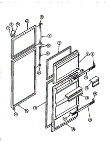 03 - Door Parts parts for Frigidaire Refrigerator RT17F2WT3A from AppliancePartsPros.com