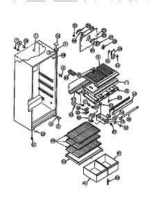04 - Cabinet Parts parts for Frigidaire Refrigerator RT17F2WT3A from AppliancePartsPros.com