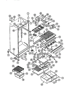 04 - Cabinet, Shelves parts for Frigidaire Refrigerator RT19F9EU3B from AppliancePartsPros.com