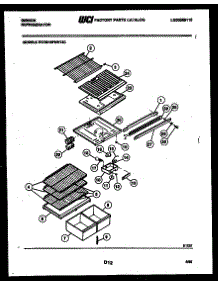 04 - Shelves And Supports parts for Frigidaire Refrigerator RT19F8WT3C from AppliancePartsPros.com