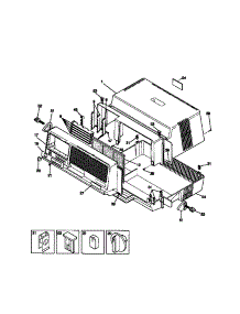 02 - Cabinet Front, Wrapper parts for Frigidaire Air Conditioner GAB067W7B1 from AppliancePartsPros.com