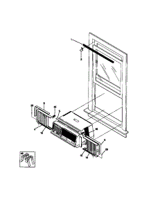 06 - Window Mounting parts for Frigidaire Air Conditioner GAB067W7B1 from AppliancePartsPros.com