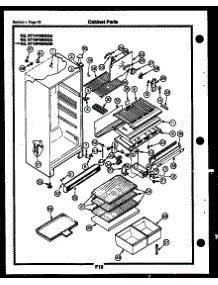 38 - Cabinet Parts parts for Frigidaire Refrigerator RD17F3WSGA from AppliancePartsPros.com
