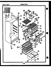 16 - Cabinet Parts parts for Frigidaire Refrigerator RT19F7WS3B from AppliancePartsPros.com