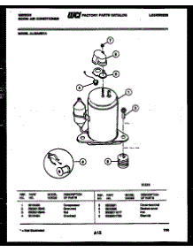 05 - Compressor parts for Frigidaire Air Conditioner AL05A6EYA from AppliancePartsPros.com
