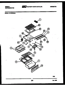 04 - Shelves And Supports parts for Frigidaire Refrigerator RT15F3WX4A from AppliancePartsPros.com