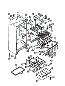 08 - Cabinet Parts parts for Frigidaire Refrigerator RT19F9WT3A from AppliancePartsPros.com