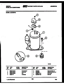 05 - Compressor parts for Frigidaire Air Conditioner AL05A2RYA from AppliancePartsPros.com