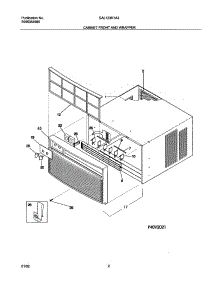 03 - Cabinet Front And Wrapper parts for Gibson Air Conditioner GAL123K1A3 from AppliancePartsPros.com
