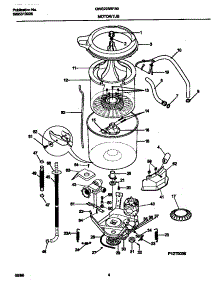 03 - Washer Motor,Hose parts for Frigidaire Washer GWS223RFS0 from AppliancePartsPros.com
