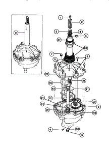 04 - Transmission parts for Frigidaire Washer GWX435RBD1 from AppliancePartsPros.com