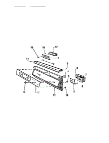 03 - Control Panel parts for Frigidaire Dishwasher DWU4005W3 from AppliancePartsPros.com