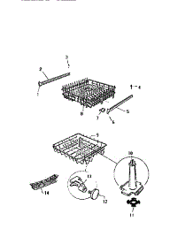 04 - Racks & Wash Tower parts for Frigidaire Dishwasher DWU4005W2 from AppliancePartsPros.com