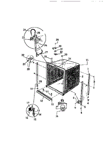 05 - Outer Tub Components parts for Frigidaire Dishwasher DWU4005W3 from AppliancePartsPros.com
