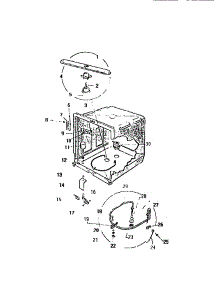 06 - Inner Tub Components parts for Frigidaire Dishwasher DWU4005W2 from AppliancePartsPros.com