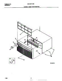 02 - Cabinet Front And Wrapper parts for Frigidaire Air Conditioner GAC053T7A2B from AppliancePartsPros.com
