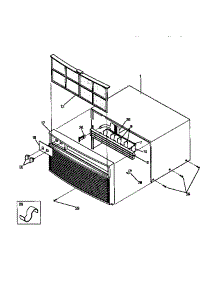 02 - Cabinet Front And Wrapper parts for Frigidaire Air Conditioner GAC053T7A2 from AppliancePartsPros.com