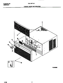 02 - Cabinet Front And Wrapper parts for Frigidaire Air Conditioner GAL106F1A3 from AppliancePartsPros.com