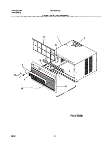 03 - Cabinet Front And Wrapper parts for Gibson Air Conditioner GAS183K2A2 from AppliancePartsPros.com