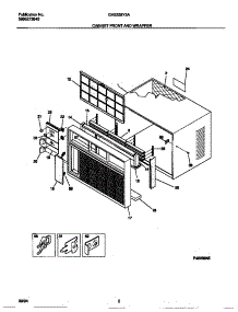 02 - Cabinet Front And Wrapper parts for Frigidaire Air Conditioner GAS228Y2A1 from AppliancePartsPros.com