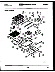 04 - Shelves And Supports parts for Frigidaire Refrigerator RT17F9WT3D from AppliancePartsPros.com