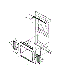 06 - Window Mounting parts for Frigidaire Air Conditioner GAC053T7A6 from AppliancePartsPros.com