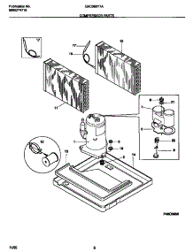 05 - Compressor Parts parts for Frigidaire Air Conditioner GAC086Y7A2 from AppliancePartsPros.com