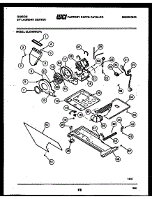03 - Blower, Idler Arm Clutch And Motor parts for Frigidaire Washer Dryer Combo EL27M6WXFA from AppliancePartsPros.com