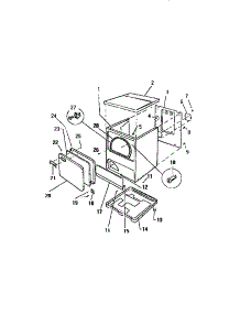 03 - Cabinet parts for Frigidaire Dryer DEA800A2D from AppliancePartsPros.com