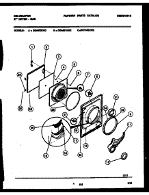 03 - Door Parts parts for Frigidaire Dryer DGA500KD2 from AppliancePartsPros.com