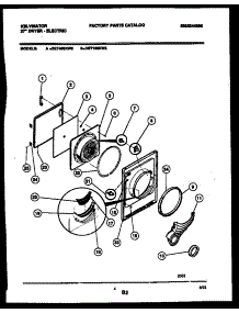 03 - Door Parts parts for Frigidaire Dryer DET100KW2 from AppliancePartsPros.com