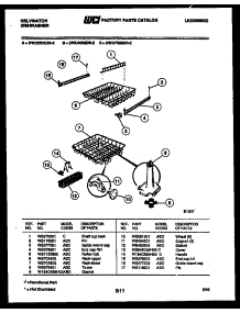 08 - Rack And Inner Tub Parts parts for Frigidaire Dishwasher DWU2005DR2 from AppliancePartsPros.com