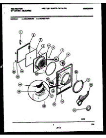03 - Door Parts parts for Frigidaire Dryer DEA500KD3 from AppliancePartsPros.com