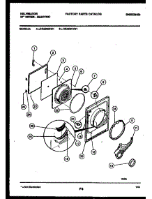 03 - Door Parts parts for Frigidaire Dryer DEA500KW1 from AppliancePartsPros.com