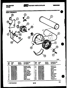 04 - Motor And Blower parts for Frigidaire Dryer DEC300G1W from AppliancePartsPros.com