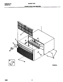 02 - Cabinet  Front  And  Wrapper parts for Frigidaire Air Conditioner GAC053T7A2C from AppliancePartsPros.com